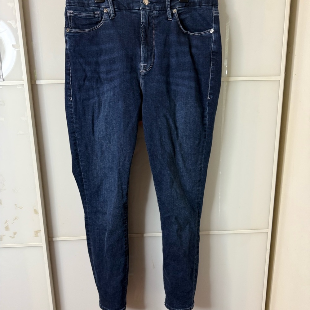 Good American Dark Blue Skinny Jeans Size 14